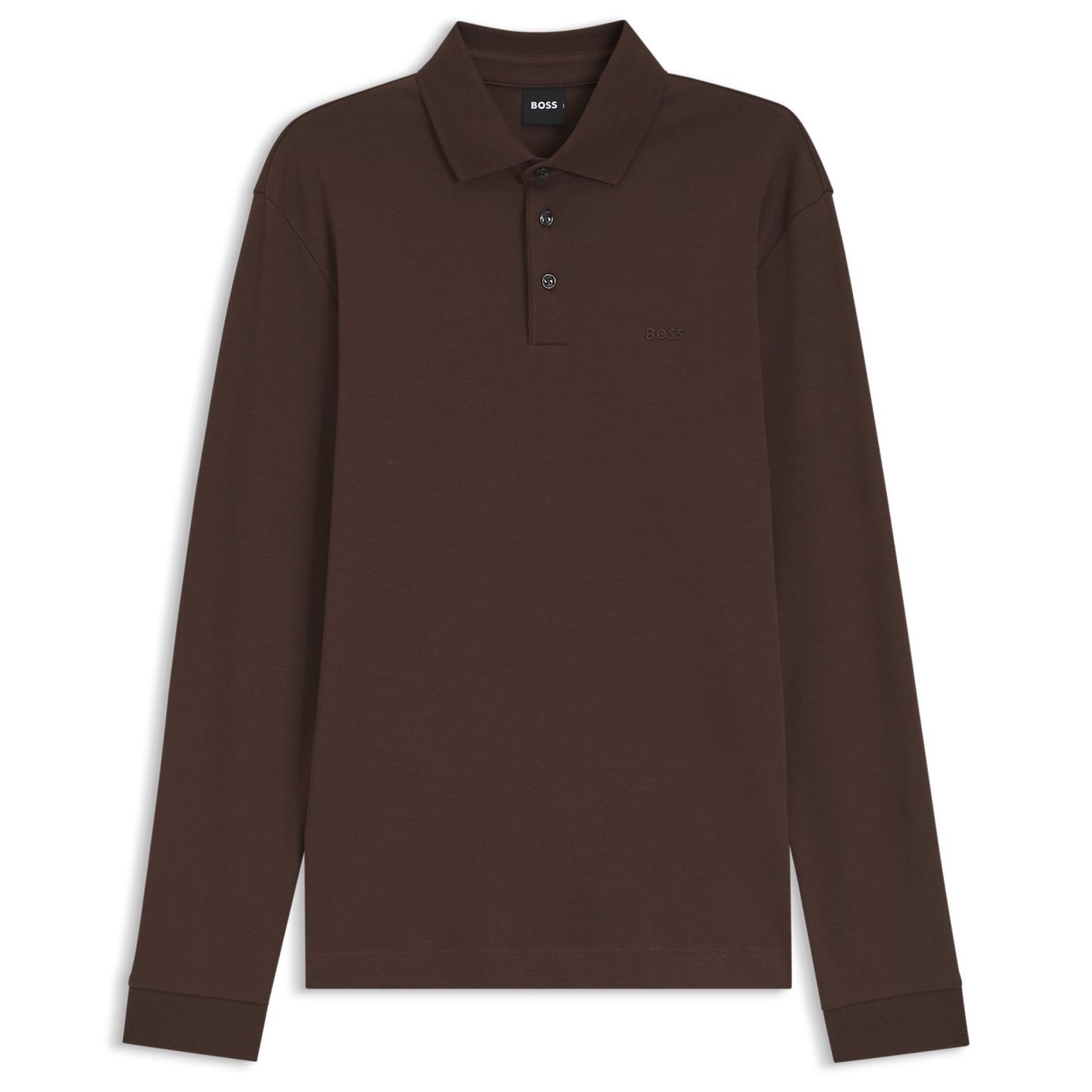 Boss Pado Longsleeve Polo Bruin