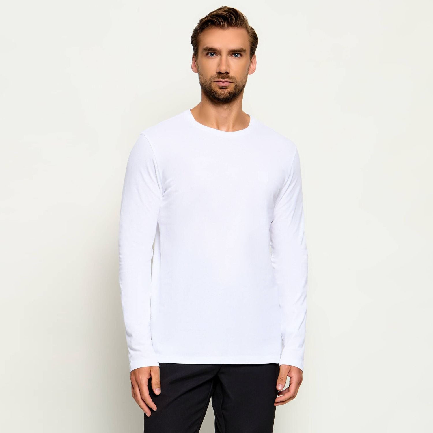 Boss Tacks Longsleeve T-shirt Wit
