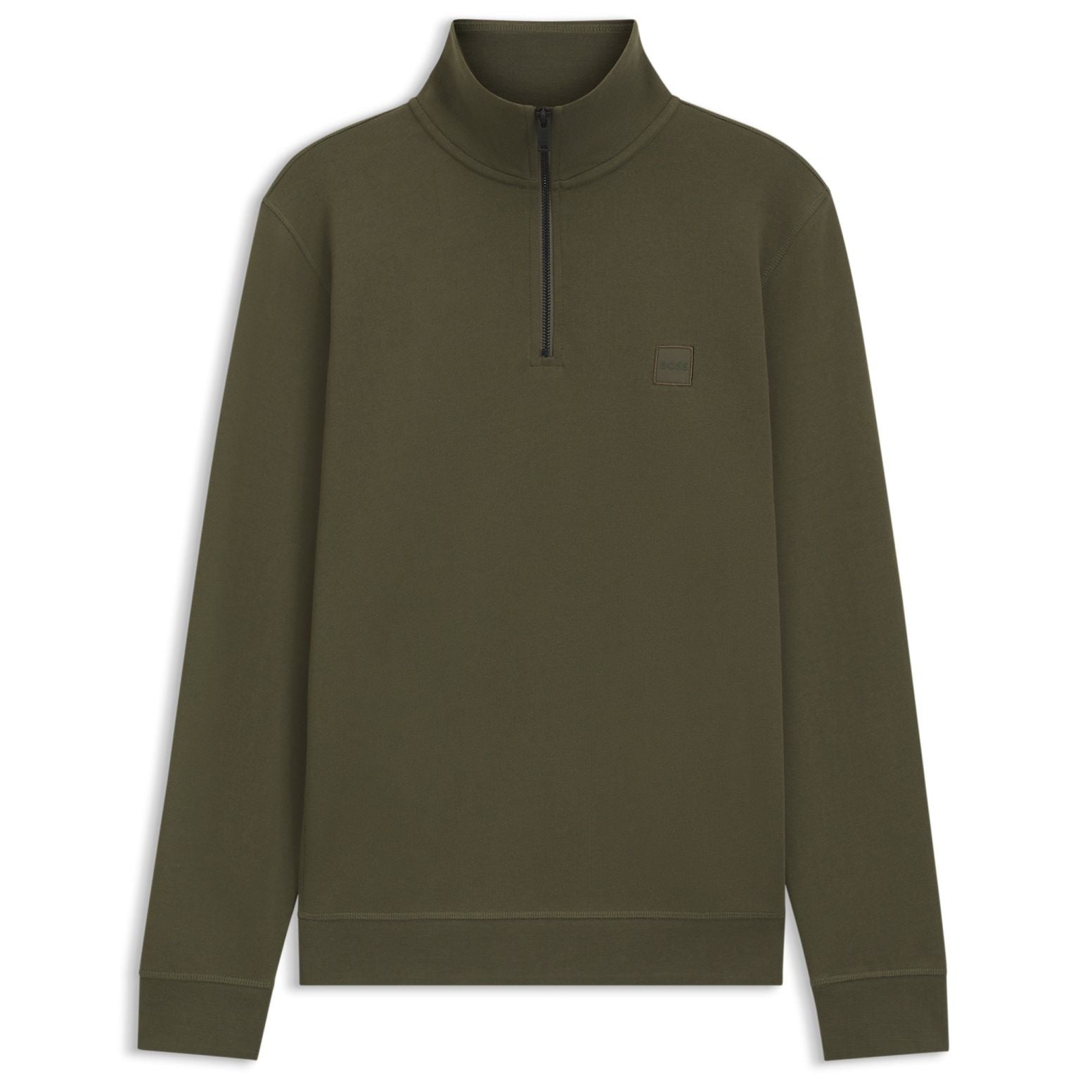 Boss Zetrust Half Zip Sweater Donker Groen