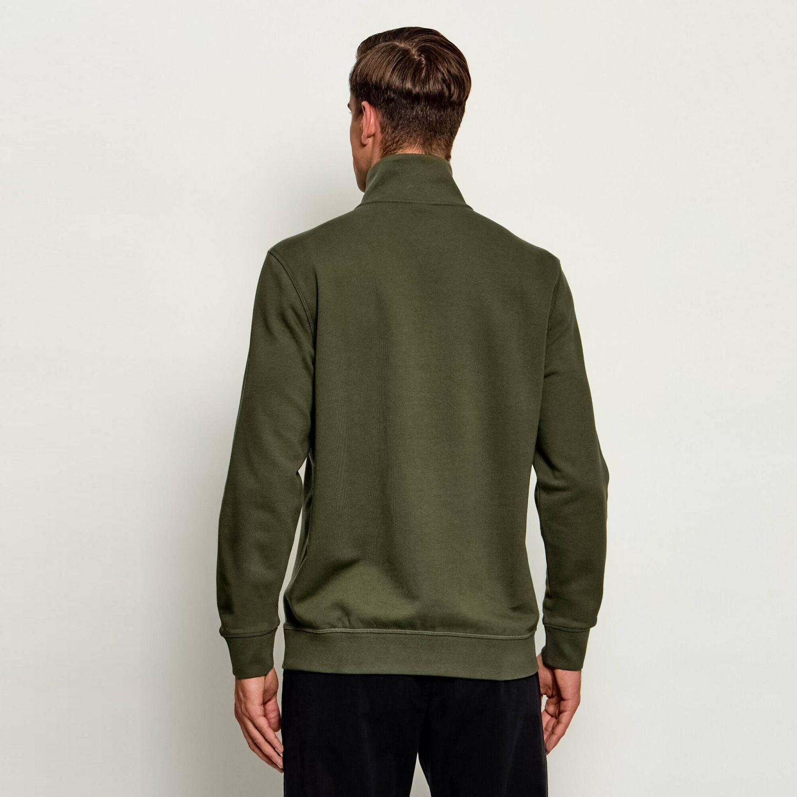 Boss Zetrust Half Zip Sweater Donker Groen