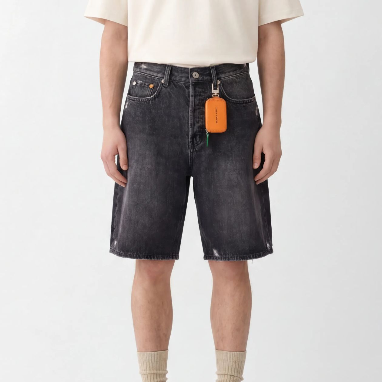 Bram’s Fruit Denim Korte Broek Zwart