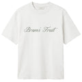 Bram’s Fruit Distressed Script Logo T-shirt Off White