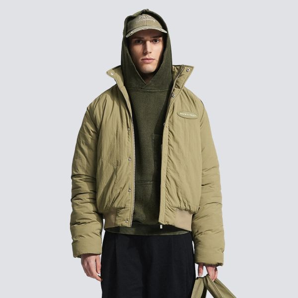 Bram's Fruit Emblem Patch Padded Jas Groen