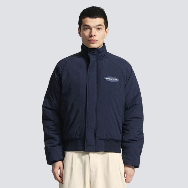 Bram's Fruit Emblem Patch Padded Jas Navy