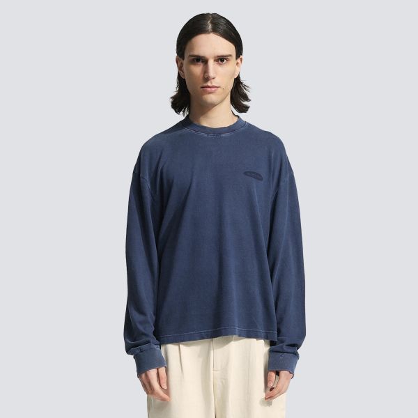 Bram’s Fruit Gardening Distressed Longsleeve T-shirt Donker Blauw