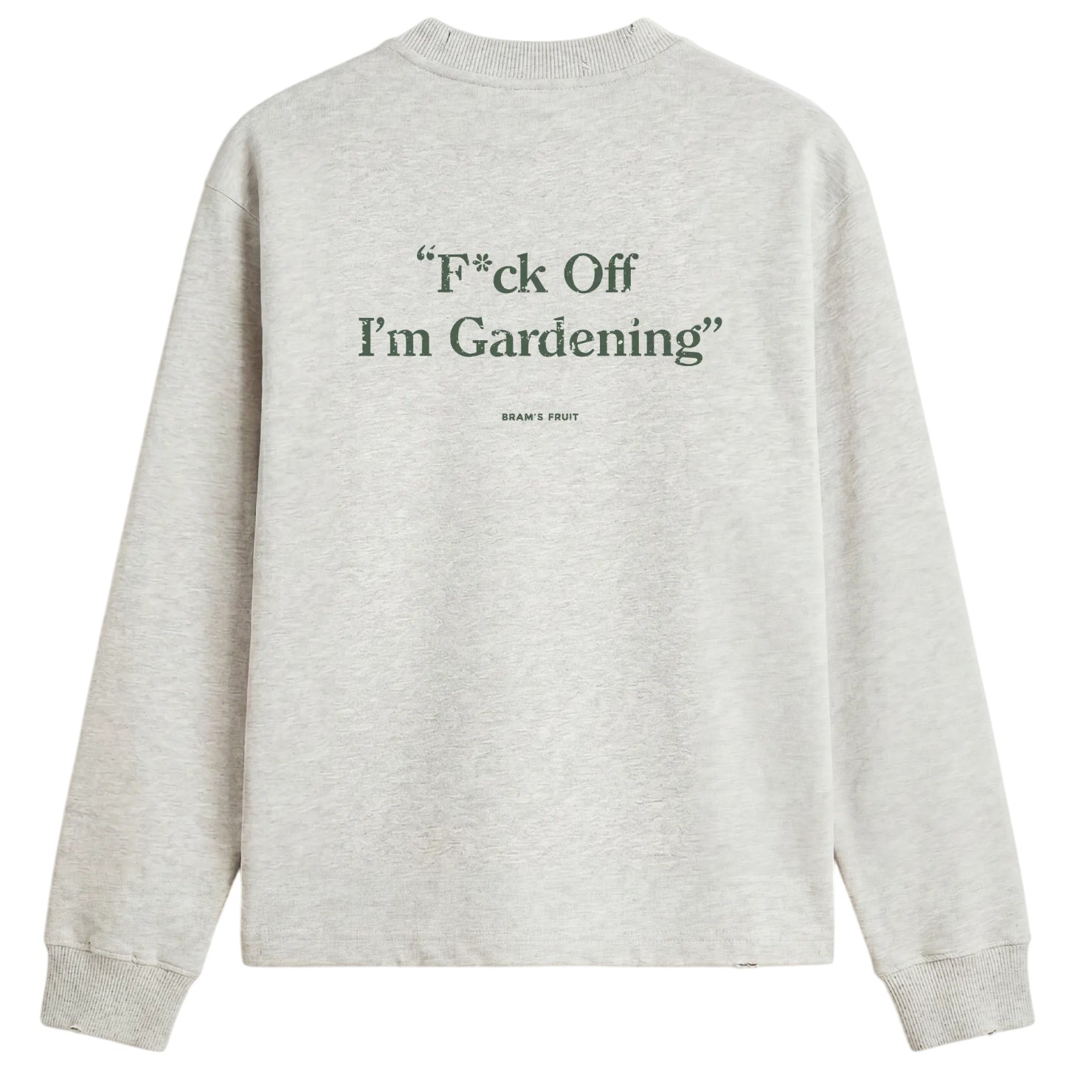 Bram's Fruit Gardening Distressed Longsleeve T-shirt Grijs