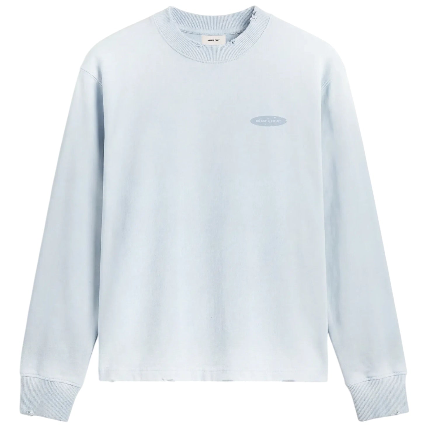 Bram's Fruit Gardening Distressed Longsleeve T-shirt Licht Blauw