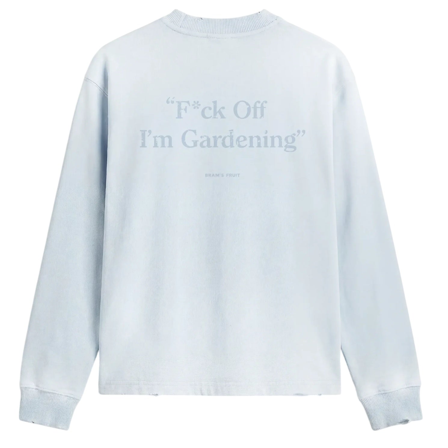 Bram's Fruit Gardening Distressed Longsleeve T-shirt Licht Blauw