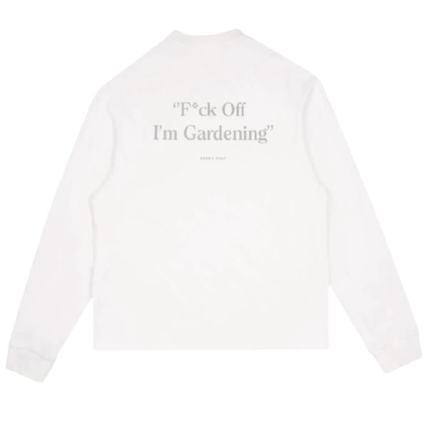 Bram's Fruit Gardening Distressed Longsleeve T-shirt Wit