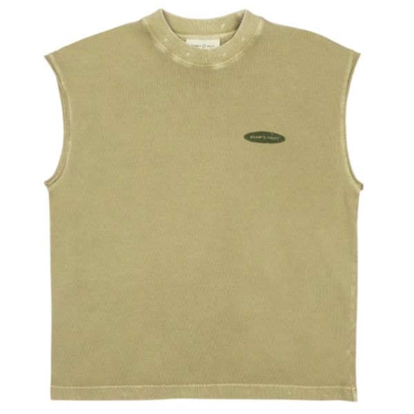 Bram’s Fruit Gardening Distressed Sleeveless T-shirt Licht Groen
