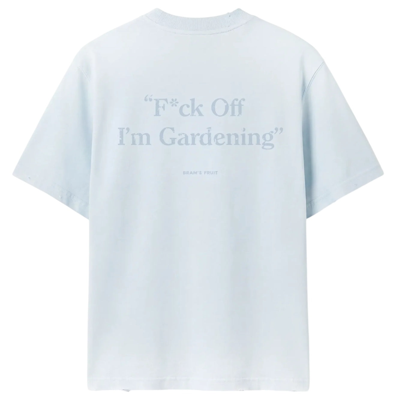 Bram's Fruit Gardening Distressed T-shirt Licht Blauw