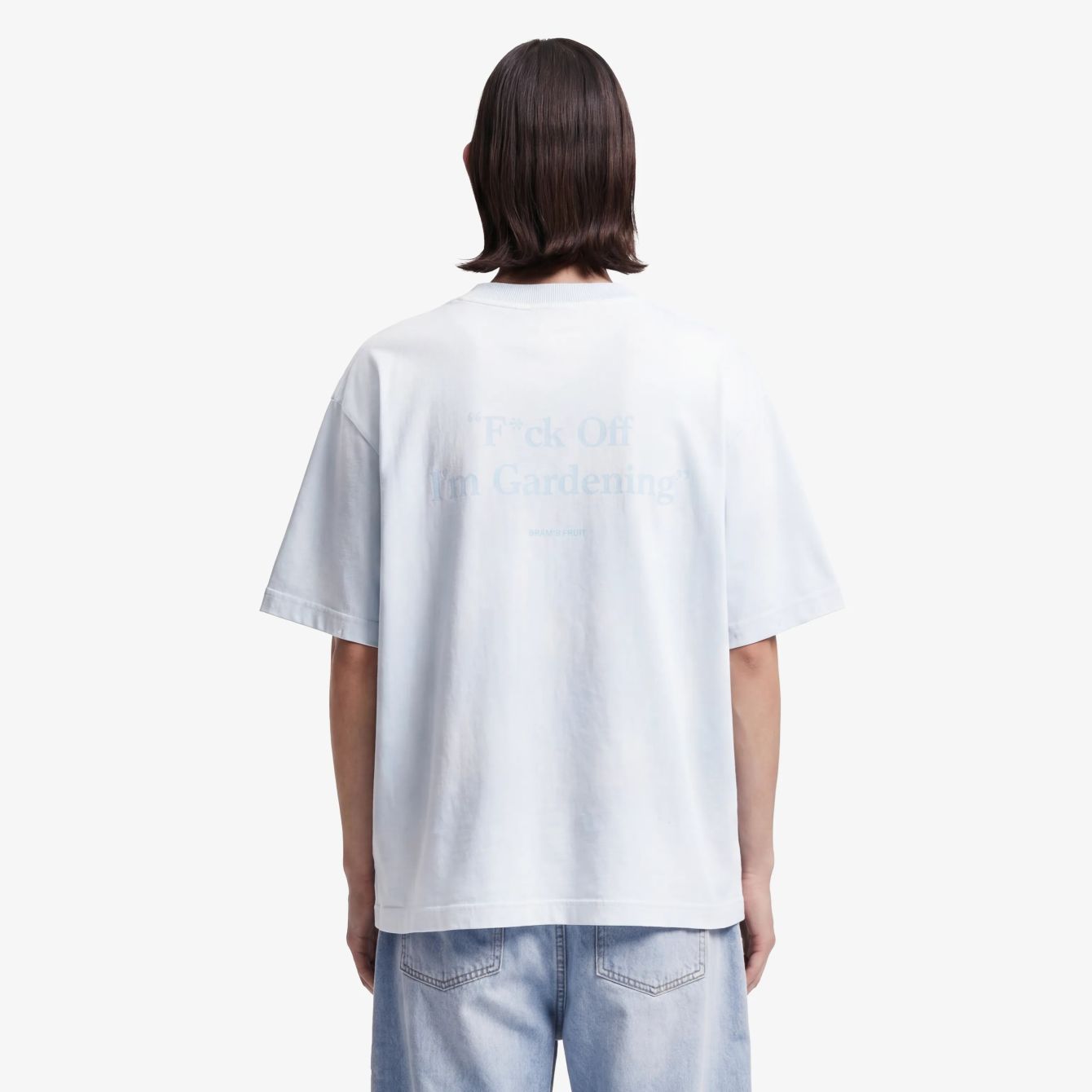 Bram's Fruit Gardening Distressed T-shirt Licht Blauw