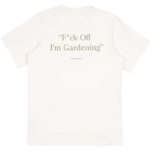 Bram's Fruit Gardening Distressed T-shirt Wit