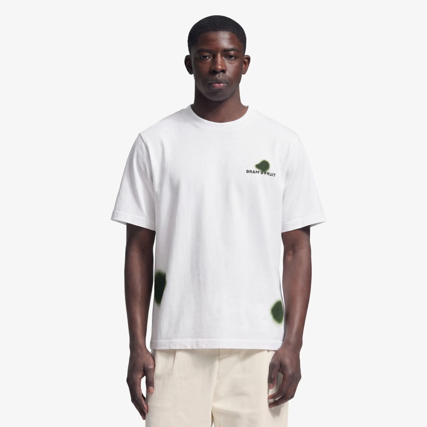 Bram’s Fruit Grass Stain Longsleeve T-shirt Wit