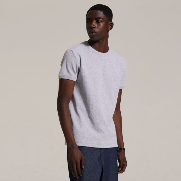 Bram’s Fruit Heavy Rib T-shirt Grijs