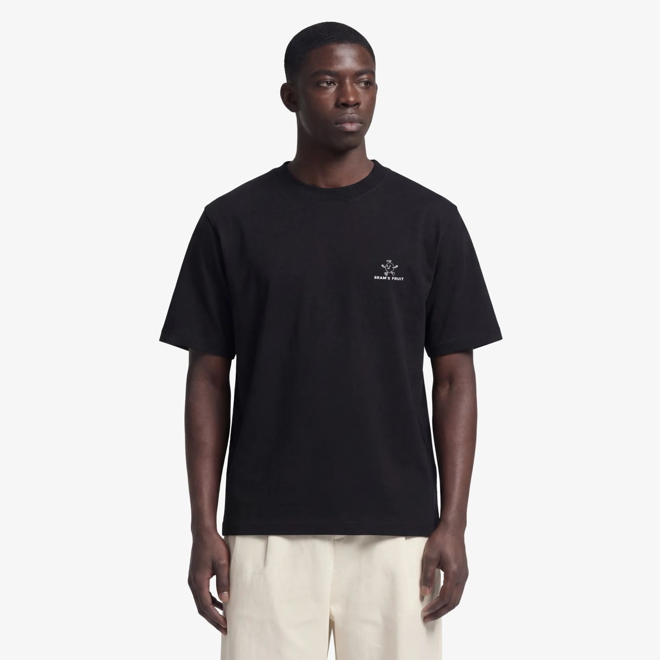 Bram’s Fruit Lemon Outline T-shirt Zwart