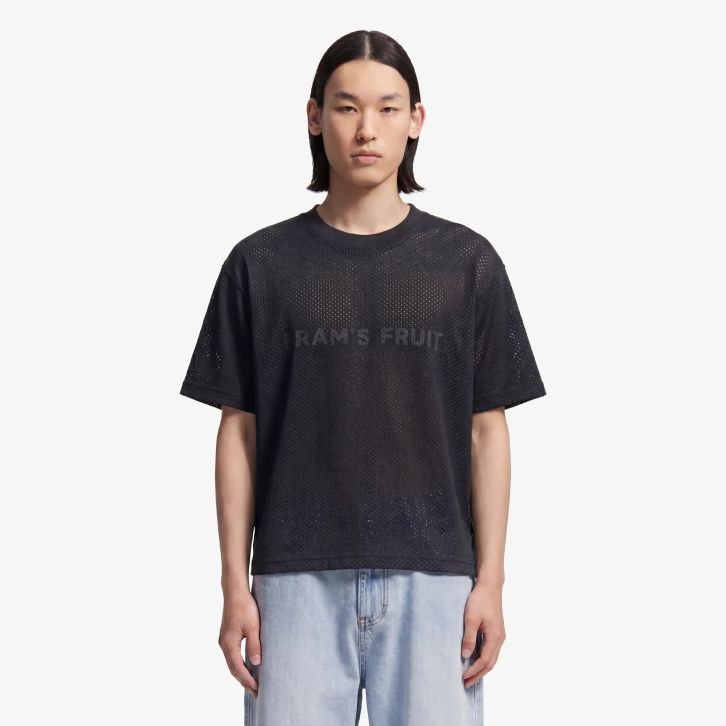 Bram’s Fruit Mesh Logo T-shirt Zwart