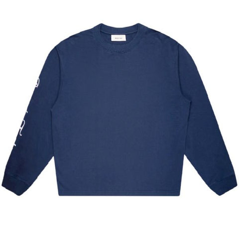Bram’s Fruit Script Logo Longsleeve T-shirt Navy (navy)
