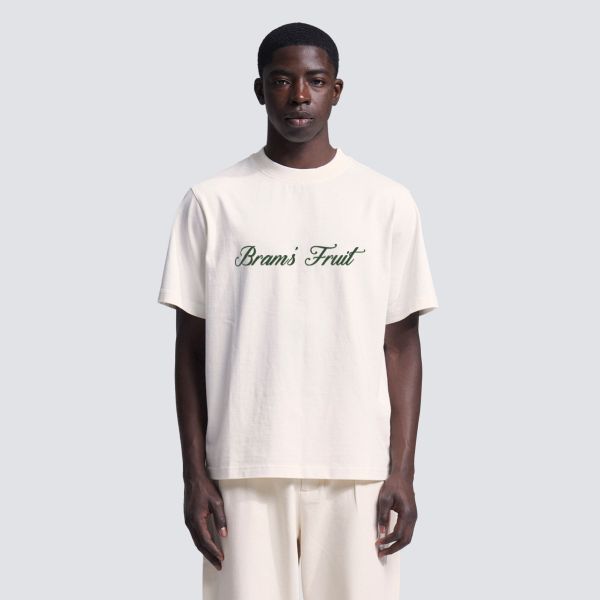 Bram’s Fruit Script Logo T-shirt Wit