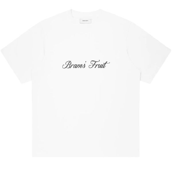 Bram’s Fruit Script Logo T-shirt Wit