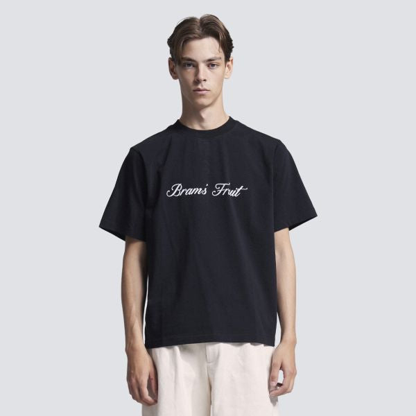 Bram’s Fruit Script Logo T-shirt Zwart