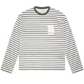 Bram's Fruit Varsity Striped Longsleeve T-shirt Wit/Donker Groen