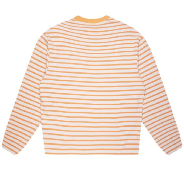 Bram's Fruit Varsity Striped Longsleeve T-shirt Wit/Oranje