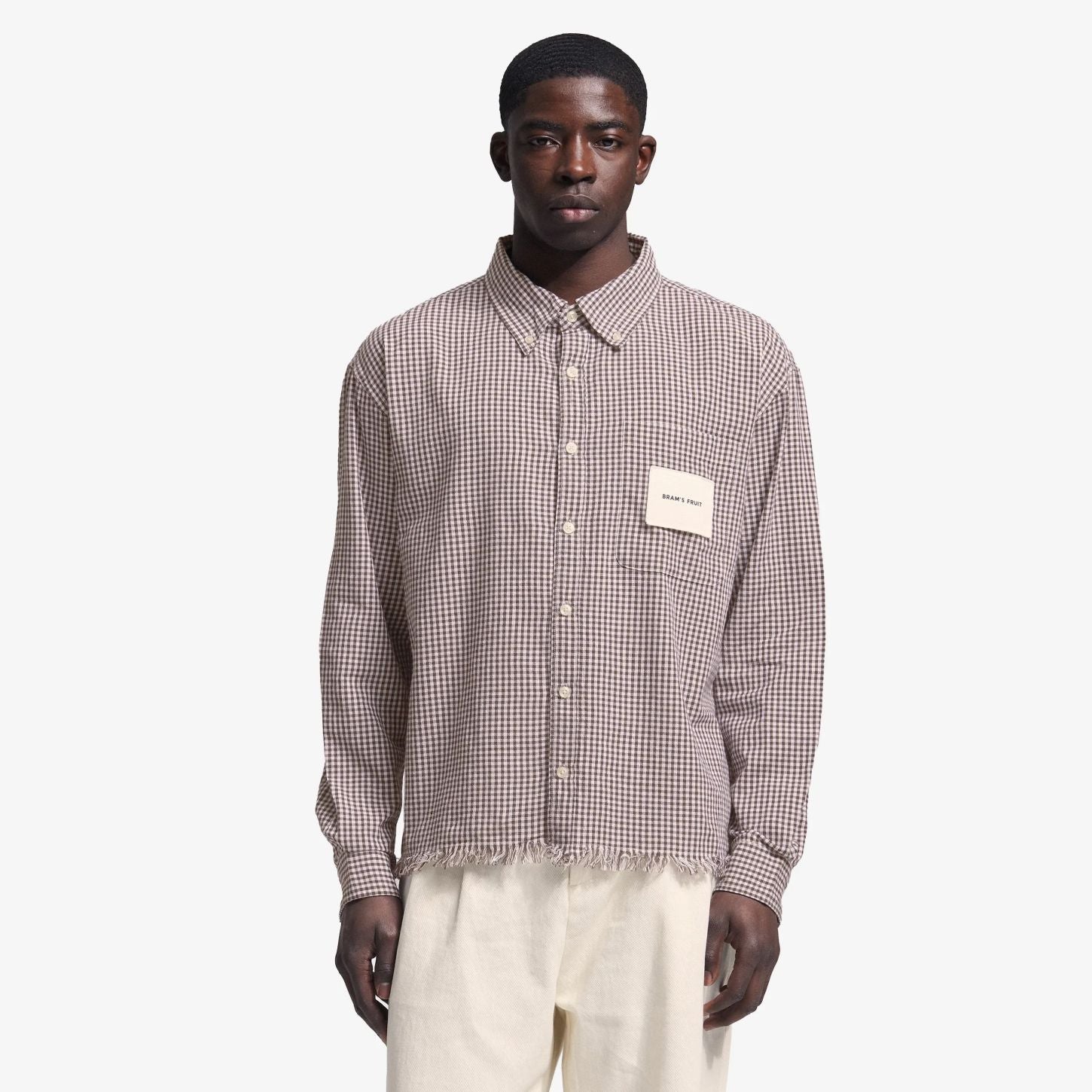 Bram’s Fruit Distressed Farmer's Overhemd Bruin
