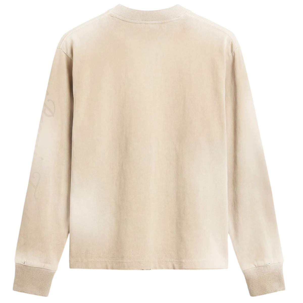 Bram’s Fruit Distressed Script Logo Longsleeve T-shirt Beige