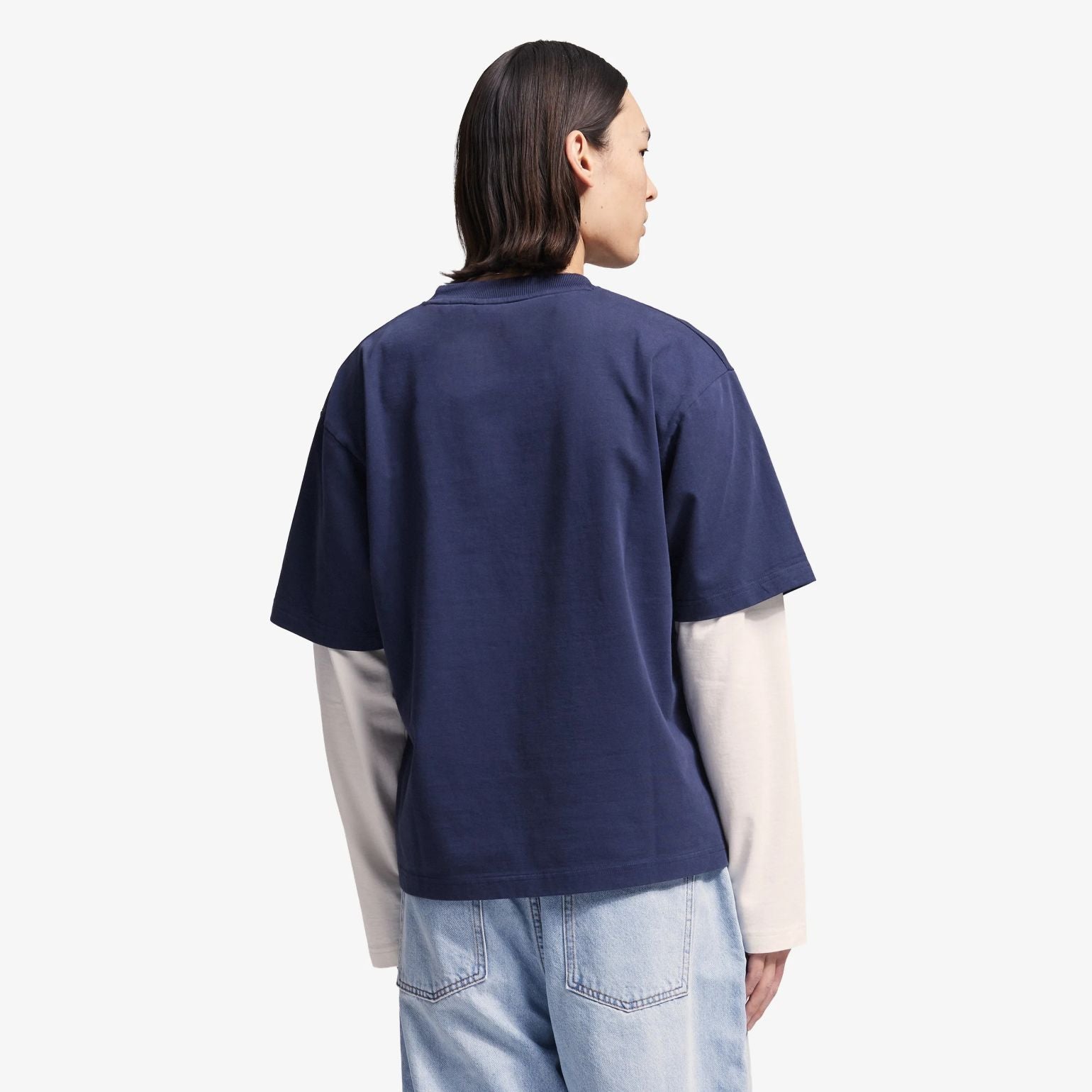 Bram’s Fruit Double Layer Longsleeve T-shirt Donker Blauw