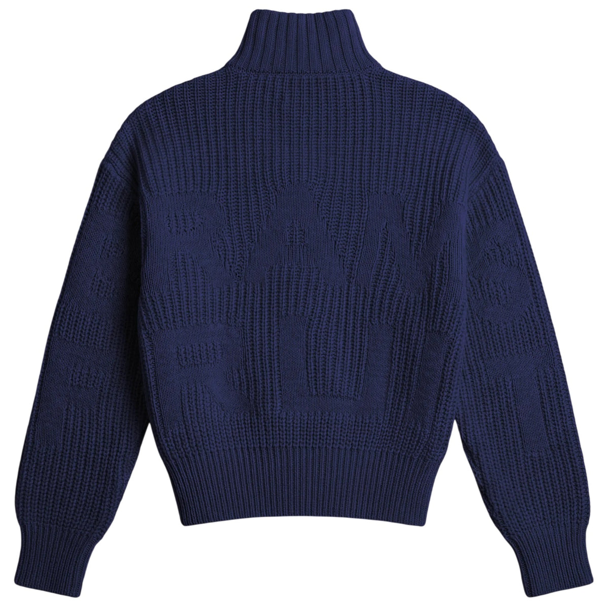 Bram’s Fruit Fisherman Knitted Quarter Zip Sweater Donker Blauw