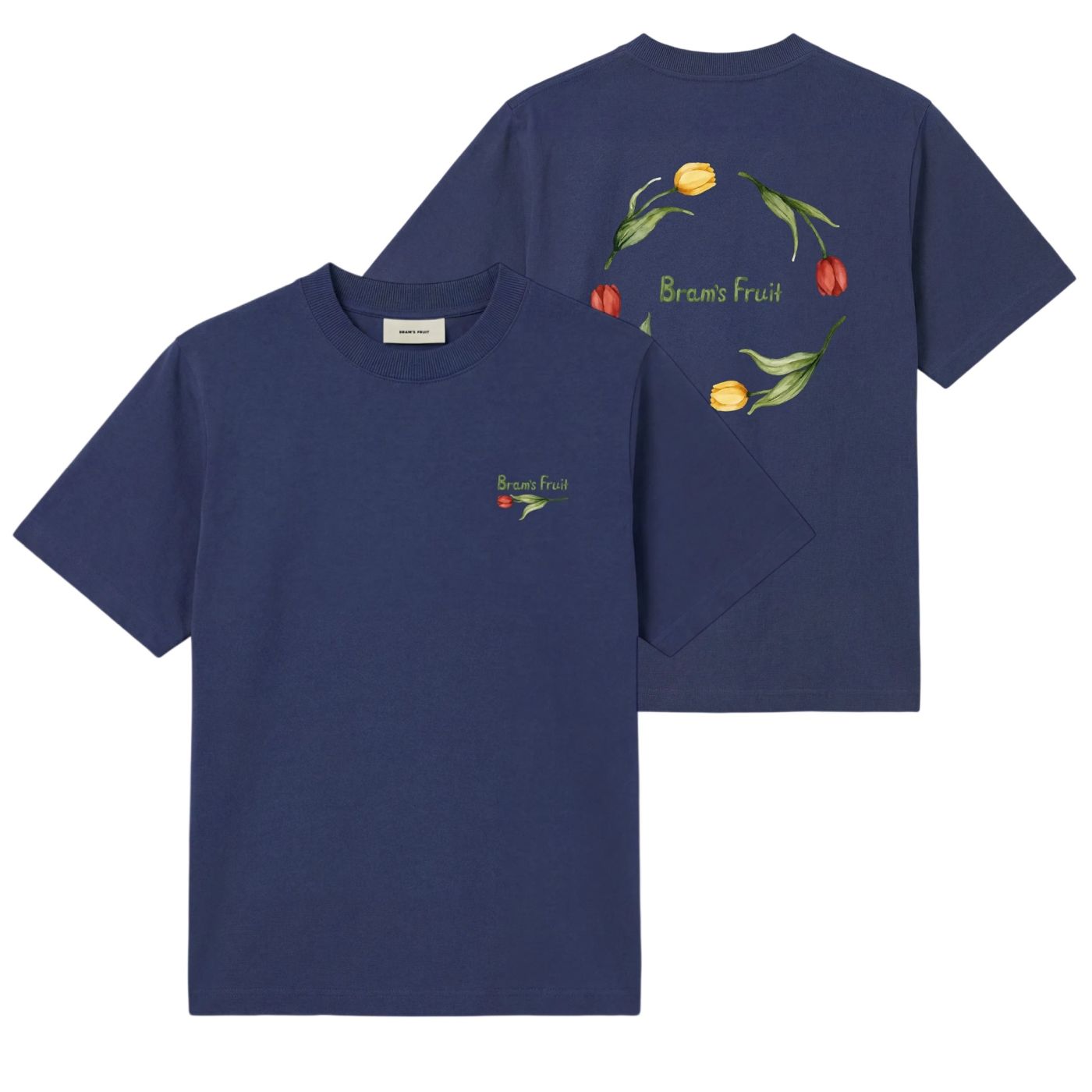 Bram’s Fruit Flora 2.0 T-shirt Donker blauw