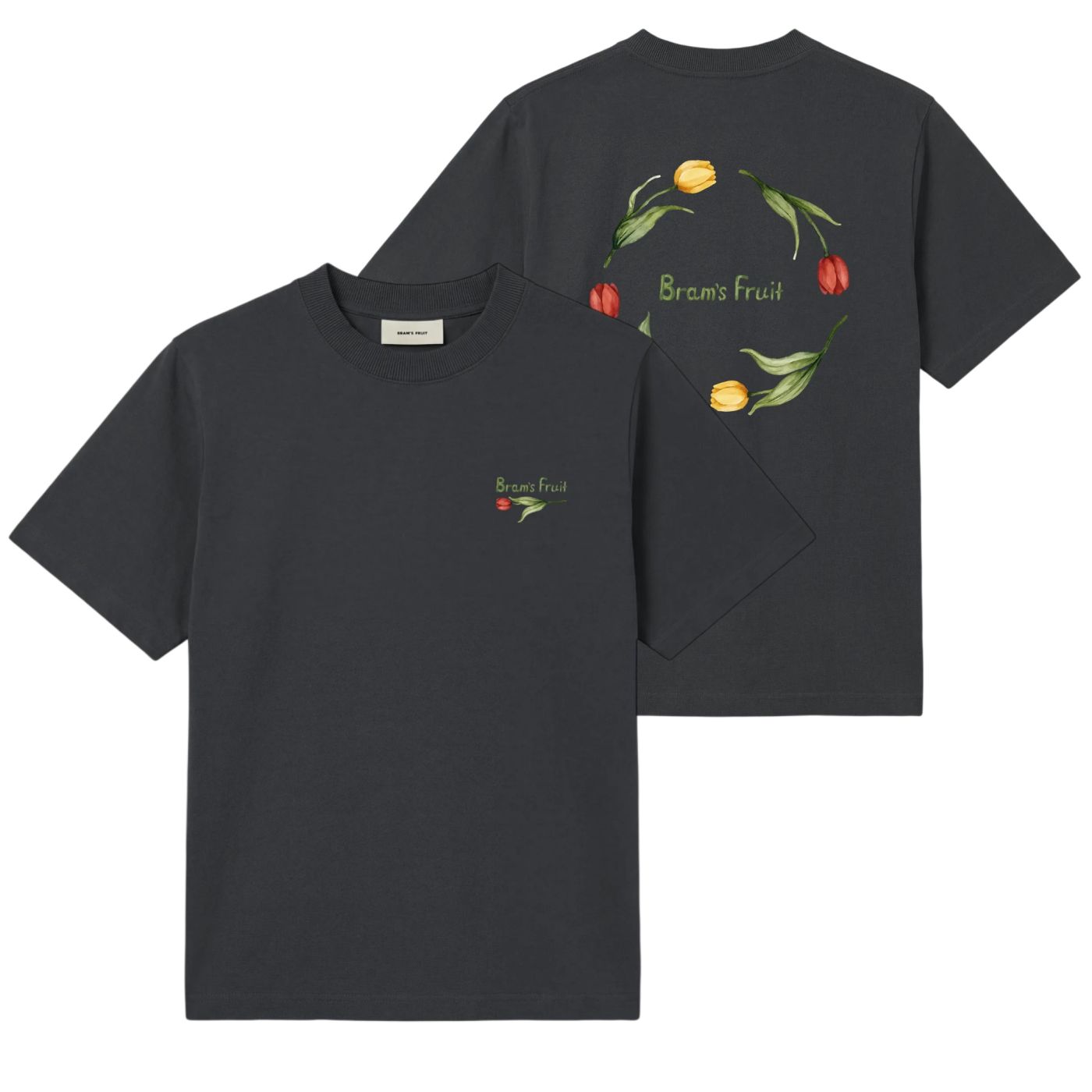 Bram’s Fruit Flora 2.0 T-shirt Zwart