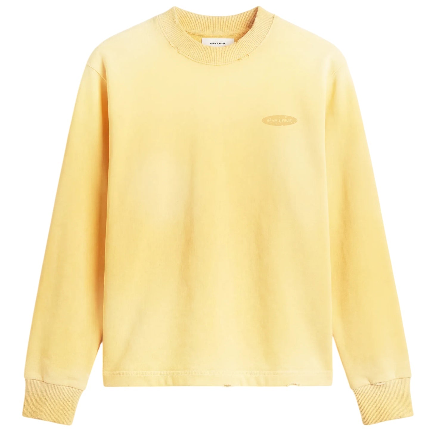 Bram’s Fruit Gardening Distressed Longsleeve T-shirt Geel