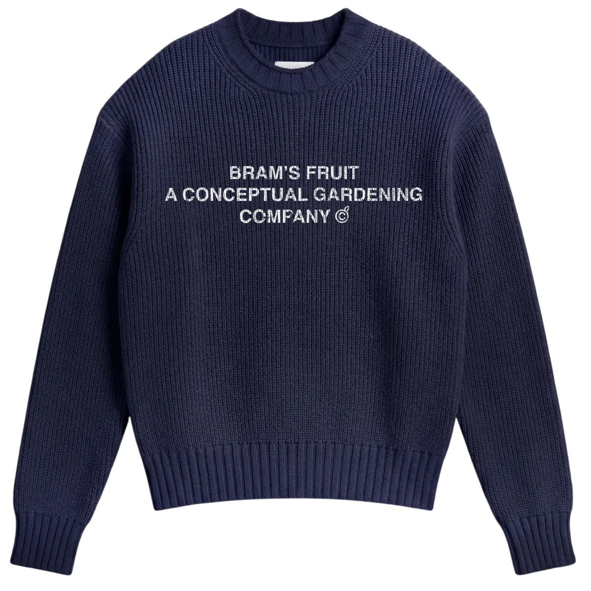 Bram’s Fruit Stamp Knit Sweater Navy
