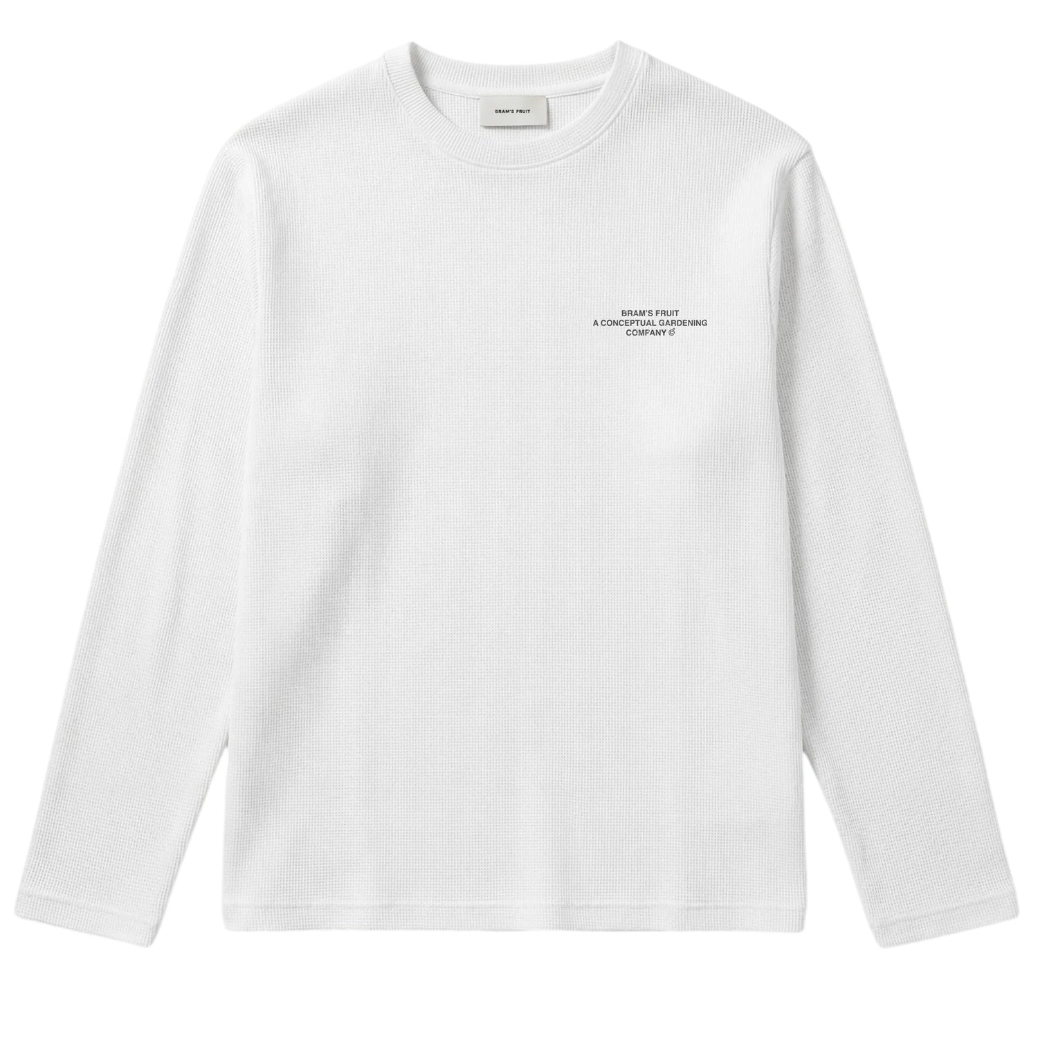Bram’s Fruit Stamp Waffle Longsleeve T-shirt Wit