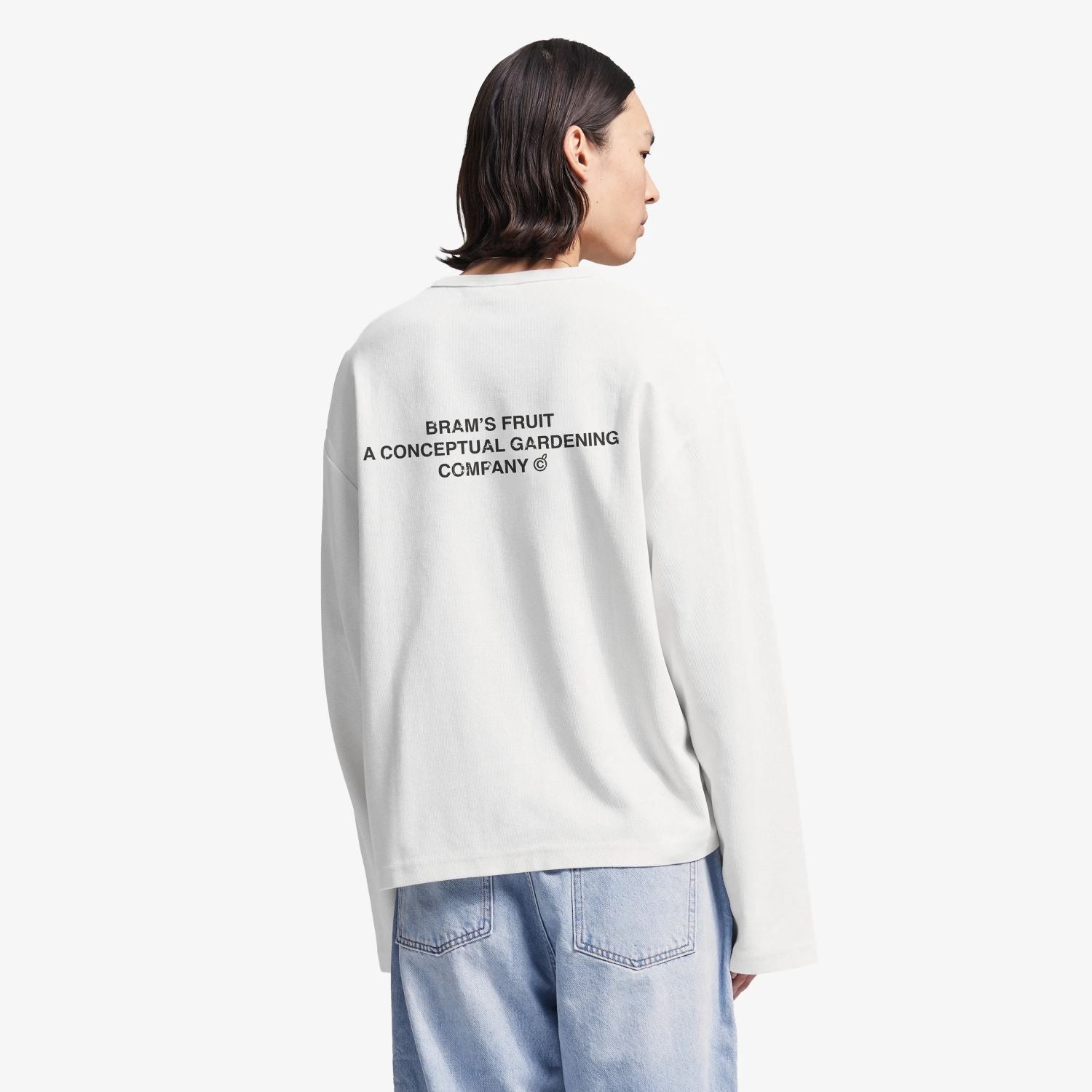 Bram’s Fruit Stamp Waffle Longsleeve T-shirt Wit