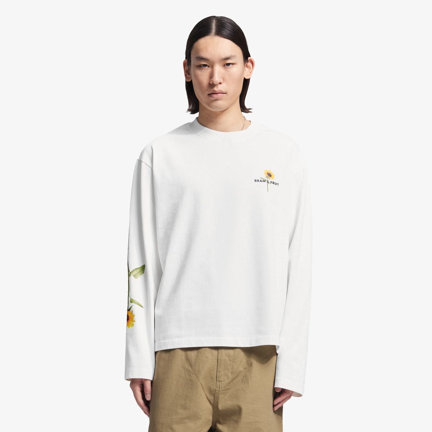 Bram’s Fruit Sunflower Longsleeve T-shirt Wit
