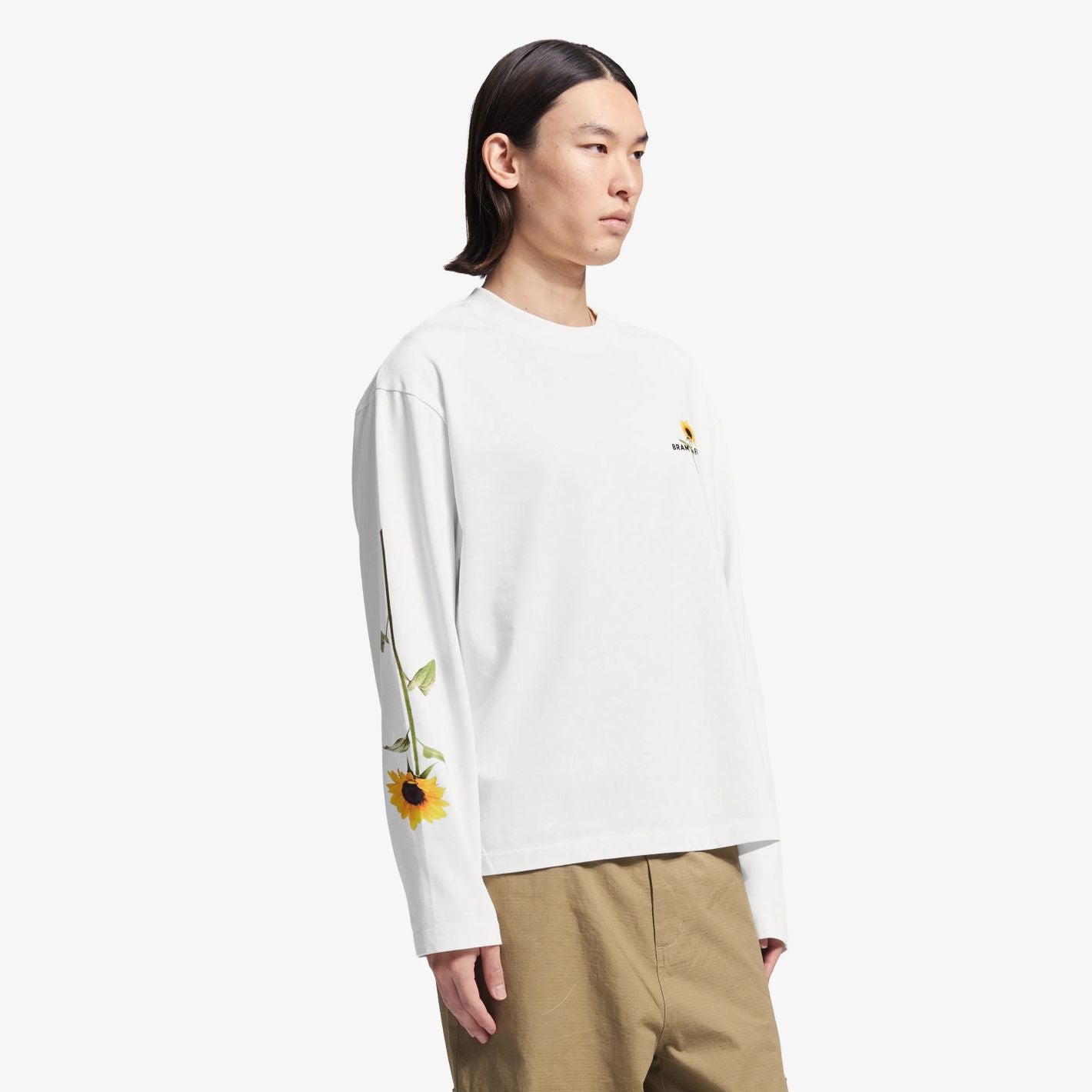 Bram’s Fruit Sunflower Longsleeve T-shirt Wit