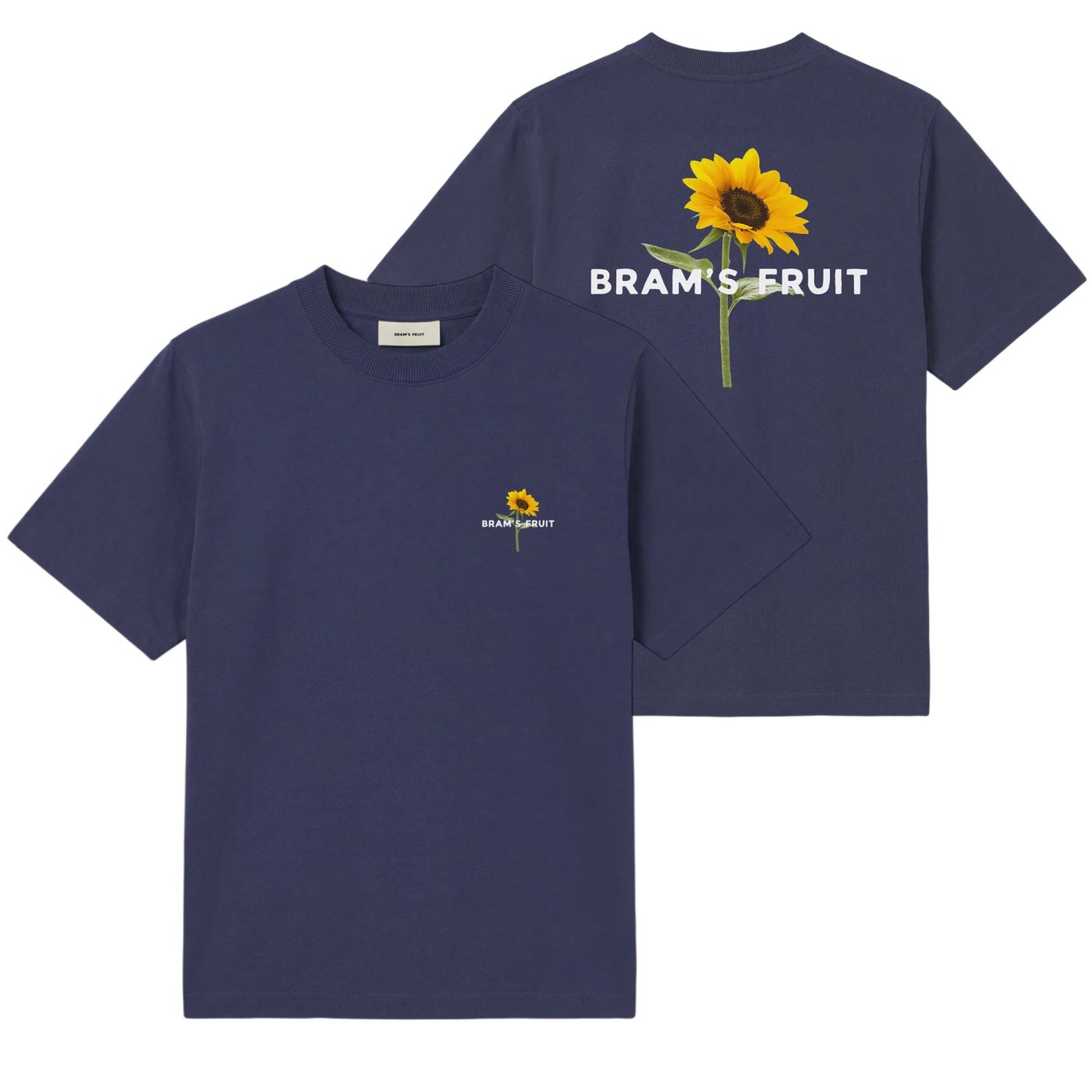 Bram’s Fruit Sunflower T-shirt Donker Blauw