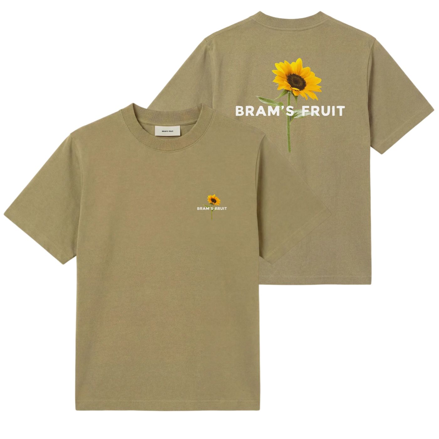 Bram’s Fruit Sunflower T-shirt Donker Groen