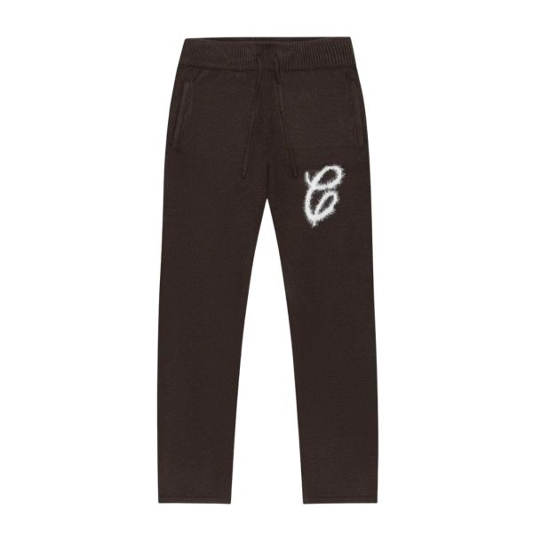 CROYEZ FLUFFY ESSENCE KNIT SWEATPANTS | BROWN