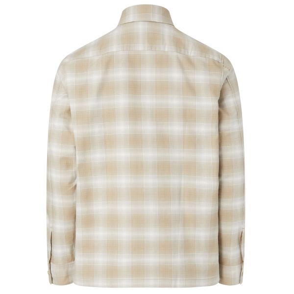 Calvin Klein Fleece Check Overshirt Beige