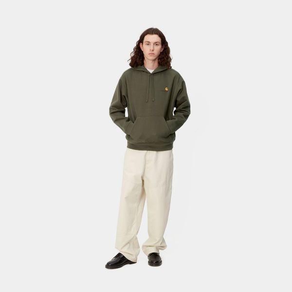 Carhartt American Script Hoodie Donker Groen