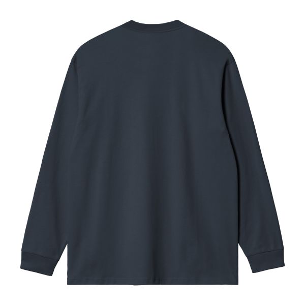 Carhartt WIP American Script Longsleeve T-shirt Donker Blauw