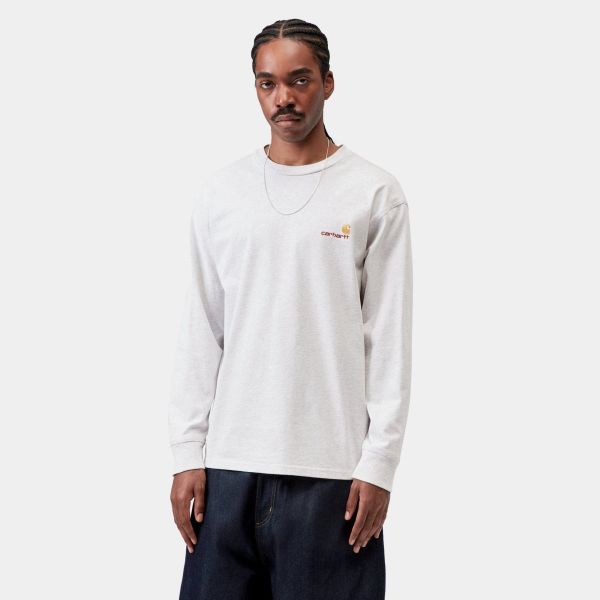 Carhartt WIP American Script Longsleeve T-shirt Grijs