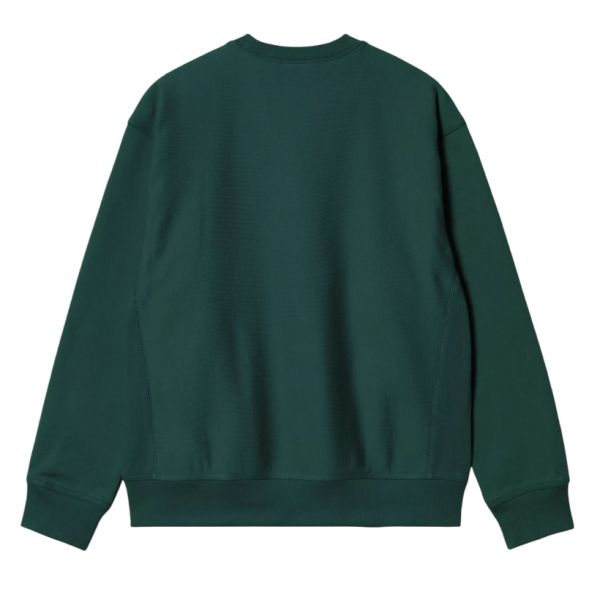 Carhartt WIP American Script Sweater Donker Groen