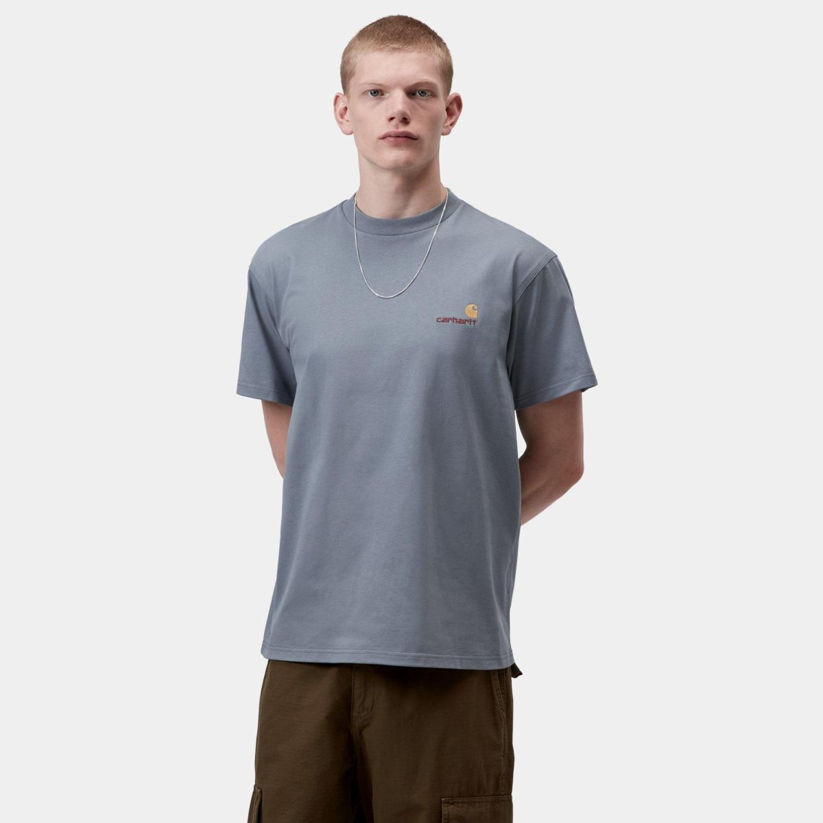 Carhartt WIP American Script T-shirt Blauw