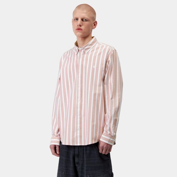 Carhartt WIP Deven Overhemd Rood/Wit