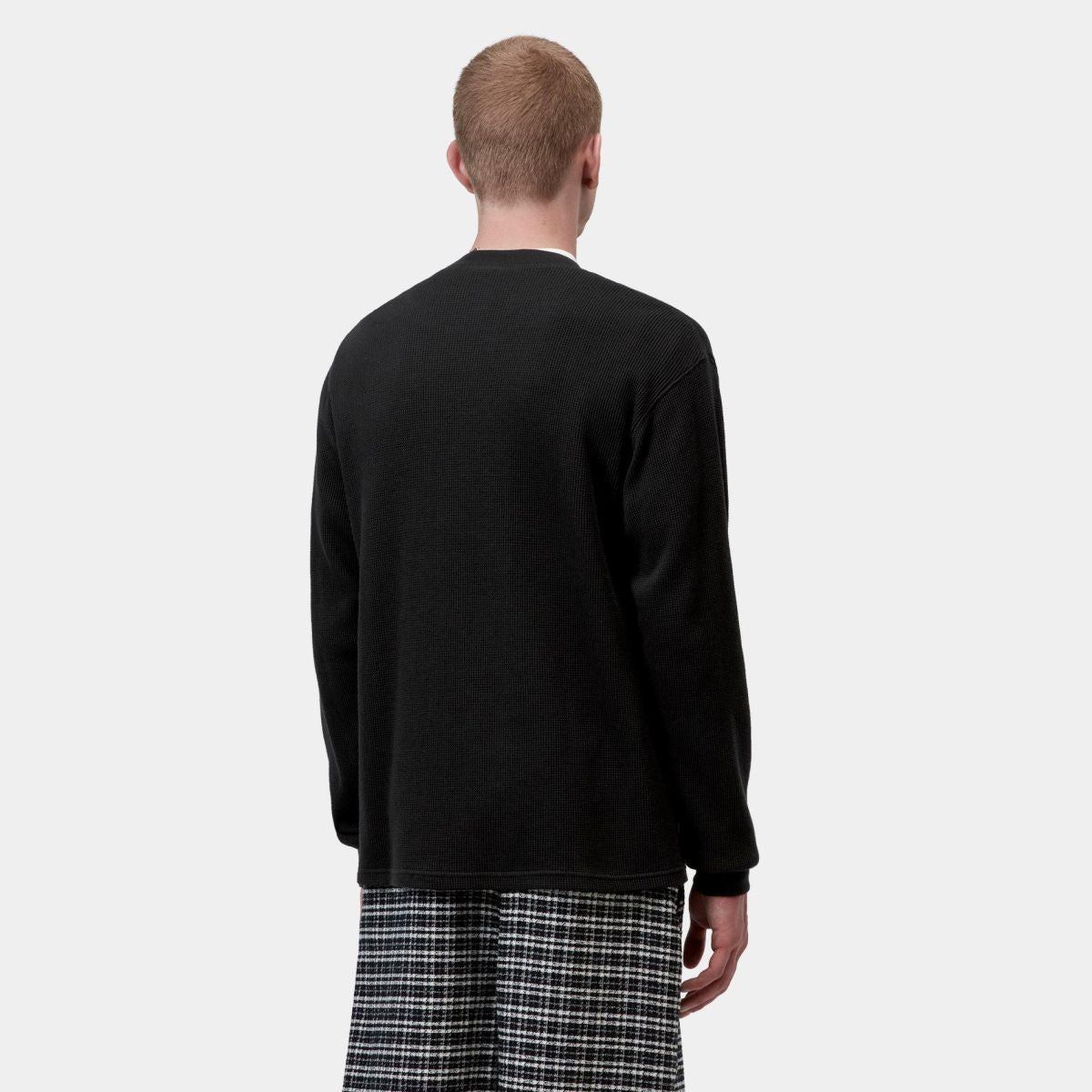 Carhartt WIP Eightynine Waffle Longsleeve T-shirt Zwart